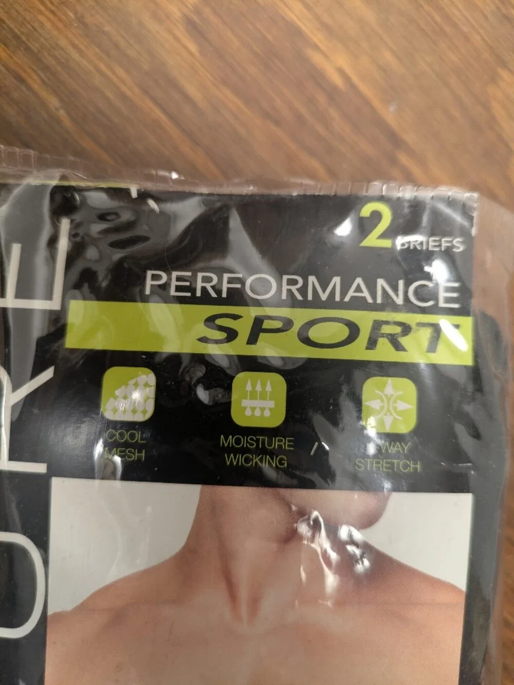 Sm Structure Performance Sport Men's Briefs in Black 2pk Mesh, Wicking, Stretch
